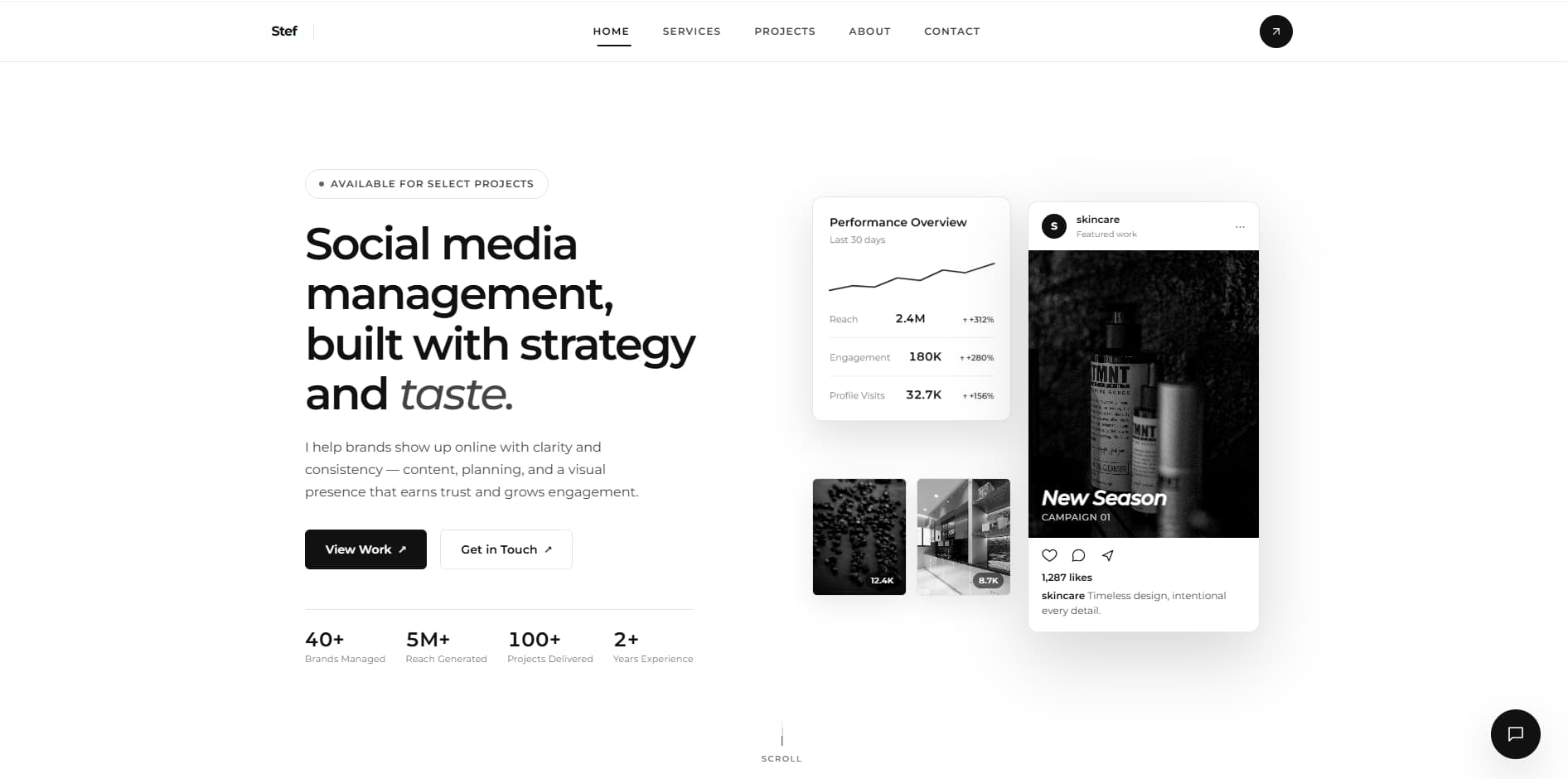 Stef — Social Media Portfolio